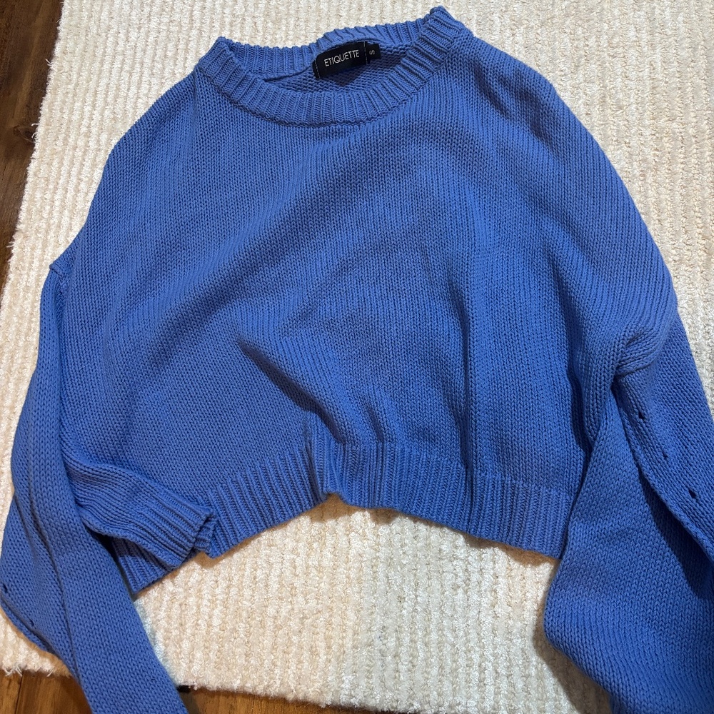 Blue Chunky Sweater